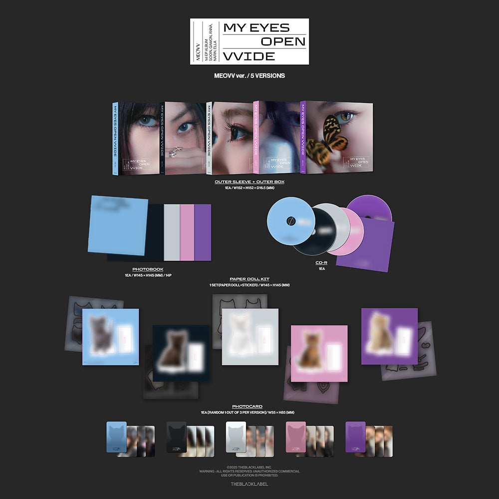 MEOVV 1st EP ALBUM 'MY EYES OPEN VVIDE' (MEOVV ver.) - MEOVV Official Store